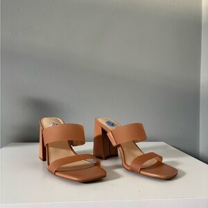 Nine West Tan Block Heel Sandals